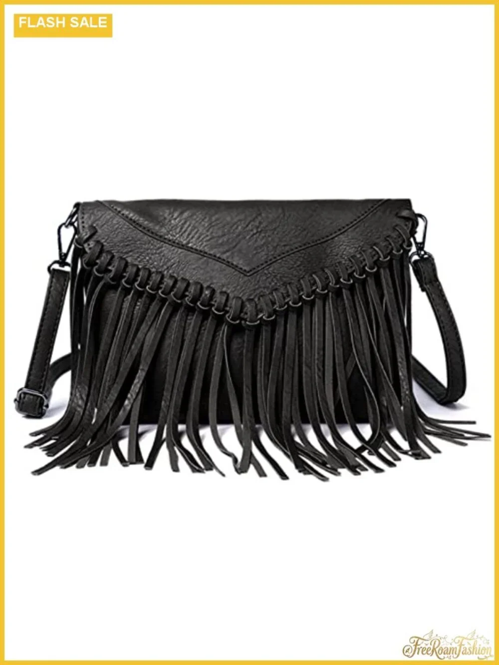 Vintage Fringe Hobo Bag Women Vegan Leather Tassel Crossbody Purse Hippie